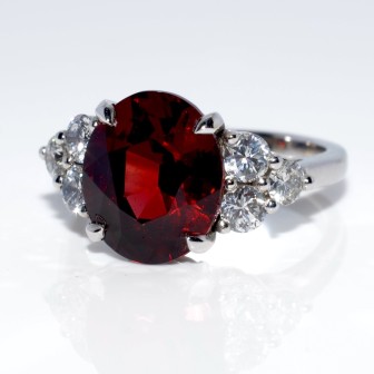 Recent jewelry - Garnet and Diamond Ring