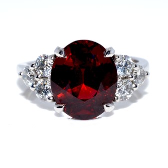 Recent jewelry - Garnet and Diamond Ring