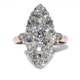 Antique jewelry - Antique Marquise Diamond Ring