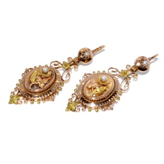 Antique jewelry - Antique pendant earrings 