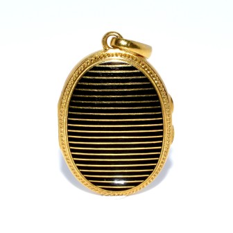 Antique jewelry - Antique Napoleon III Gold Locket Pendant
