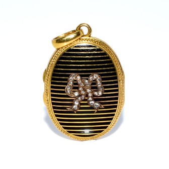 Antique jewelry - Antique Napoleon III Gold Locket Pendant