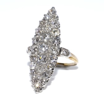 Antique jewelry - Antique Marquise Diamond Ring