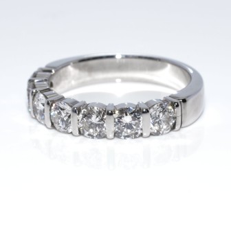 Engagement rings - Brilliant Cut Diamond Half Band Ring