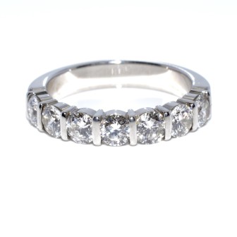 Engagement rings - Brilliant Cut Diamond Half Band Ring