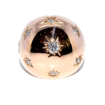 Antique jewelry - Vintage Bombe Diamond Ring