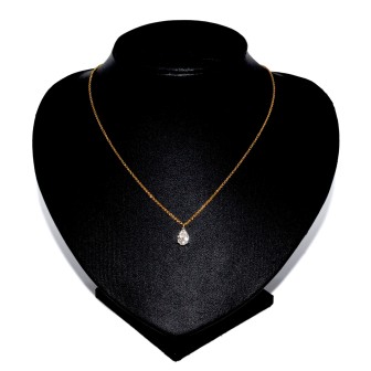 Antique jewelry - 1,01 carat Pear-cut Diamond Pendant