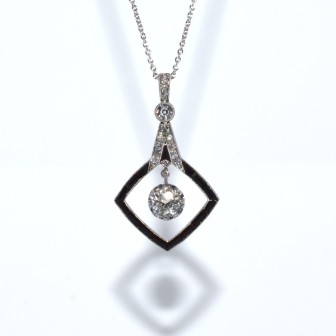 Antique jewelry - Art Deco Diamond Pendant 