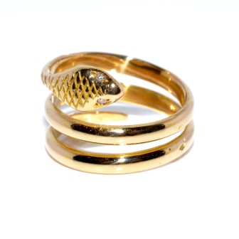 Antique jewelry - Gold and Diamond Snake Ring