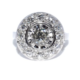 Antique jewelry - Diamond Art Deco Cluster Ring