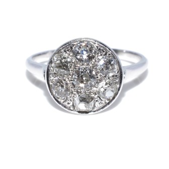 Antique jewelry - Diamond Art Deco Cluster Ring