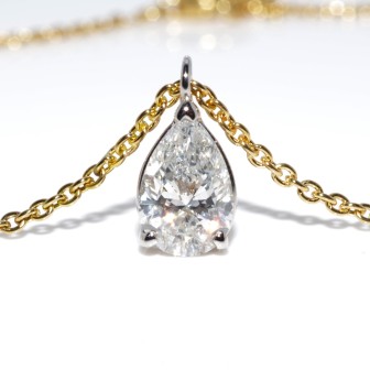 Antique jewelry - Diamond Pear Pendant