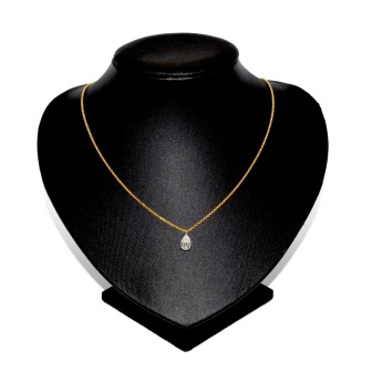 Antique jewelry - Diamond Pear Pendant