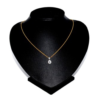 Antique jewelry - Pear-cut Diamond Pendant