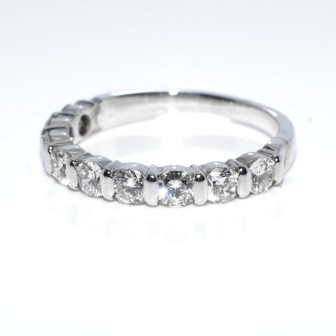 Engagement rings - Brilliant Cut Diamond Half Band Ring