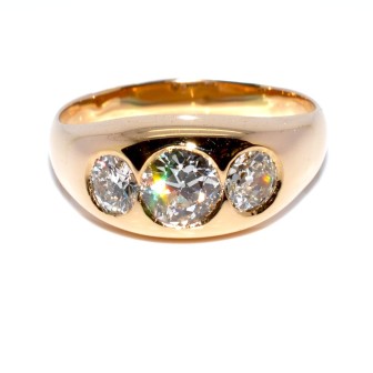 Antique jewelry - Gold and Diamond Trilogy Ring