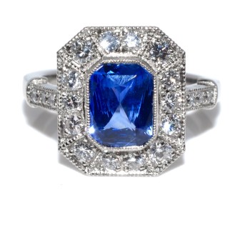 Engagement rings - Sapphire and Diamond Ring