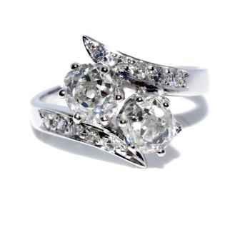 Antique jewelry -  Toi et Moi Diamond Ring 