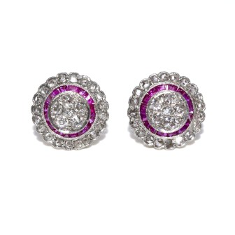 Antique jewelry - Art Deco Diamond Earrings