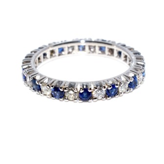 Engagement rings - Diamond and Sapphire Eternity Ring
