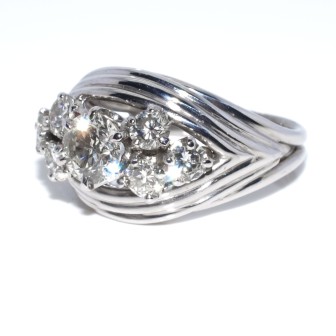 Antique jewelry - Diamond Vintage Dome Ring