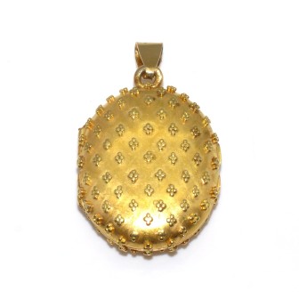 Antique jewelry - Antique Locket Picture Pendant 