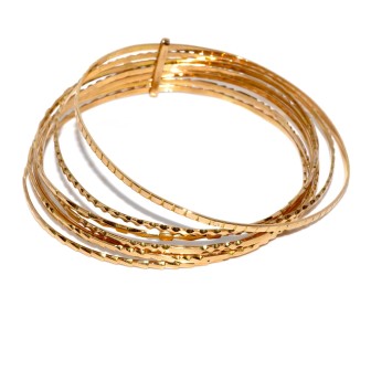 Antique jewelry - Vintage 7 Bands Bangles Bracelet