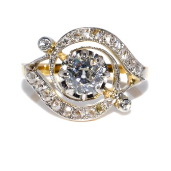Antique jewelry - Tourbillon Diamond Ring 