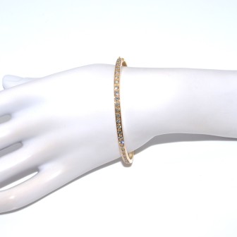 Recent jewelry - Gold and Diamonds Cuff Bracelet