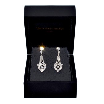 Antique jewelry - Diamond Art Deco Earrings