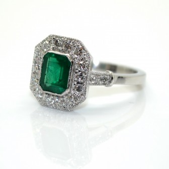 Jewelry creations - Emerald and Diamonds Ring 