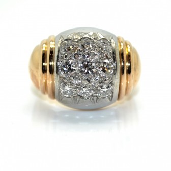 Antique jewelry - Diamonds Tank ring
