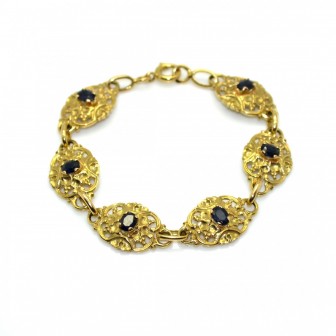 Antique jewelry - Gold and Sapphire Bracelet