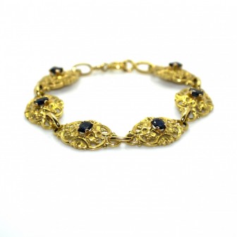 Antique jewelry - Gold and Sapphire Bracelet