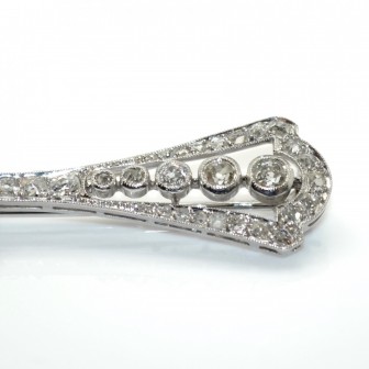 Antique jewelry - Art Deco Diamond Bar Pin