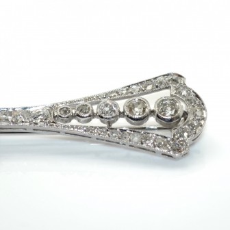 Antique jewelry - Art Deco Diamond Bar Pin