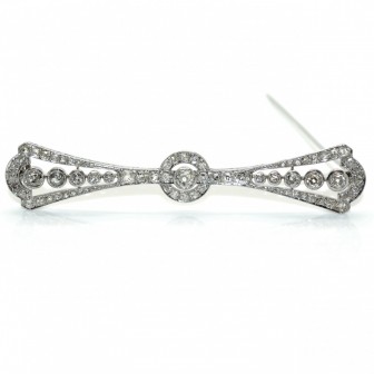 Antique jewelry - Art Deco Diamond Bar Pin