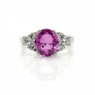 Recent jewelry - Pink Sapphire and Diamonds Ring 