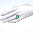 Engagement rings - 11,88 carat Emerald and Triangle Cut Diamond Ring