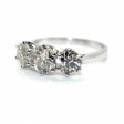 Recent jewelry - Diamond Trilogy Ring 2,04ct total 