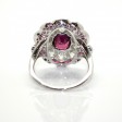 Antique jewelry - Art-Deco Ruby and Diamond Cluster Ring, circa 1920