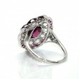 Antique jewelry - Art-Deco Ruby and Diamond Cluster Ring, circa 1920