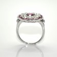 Antique jewelry - Art-Deco Ruby and Diamond Cluster Ring, circa 1920