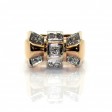Antique jewelry - Diamonds Bow Tank Ring