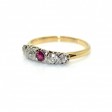 Antique jewelry - Diamonds and Ruby Band Ring