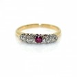 Antique jewelry - Diamonds and Ruby Band Ring
