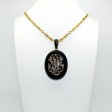 Antique jewelry - Onyx and Diamonds Locket Pendant