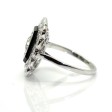 Antique jewelry - Art Deco Diamond and Onyx Cluster Ring