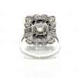 Antique jewelry - Art Deco Diamond and Onyx Cluster Ring