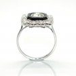 Antique jewelry - Art Deco Diamond and Onyx Cluster Ring